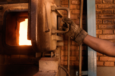 Opening of a furnace 