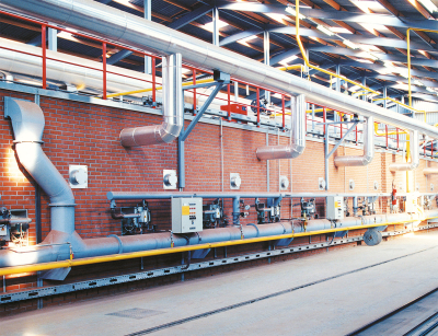 Outside view of a furnace